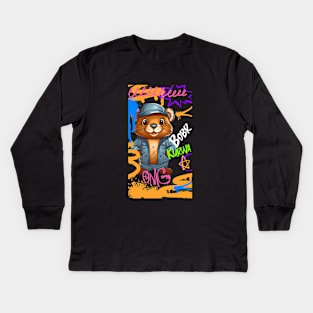 Turn Up the Volume Bobr Kurwa's Here Kids Long Sleeve T-Shirt